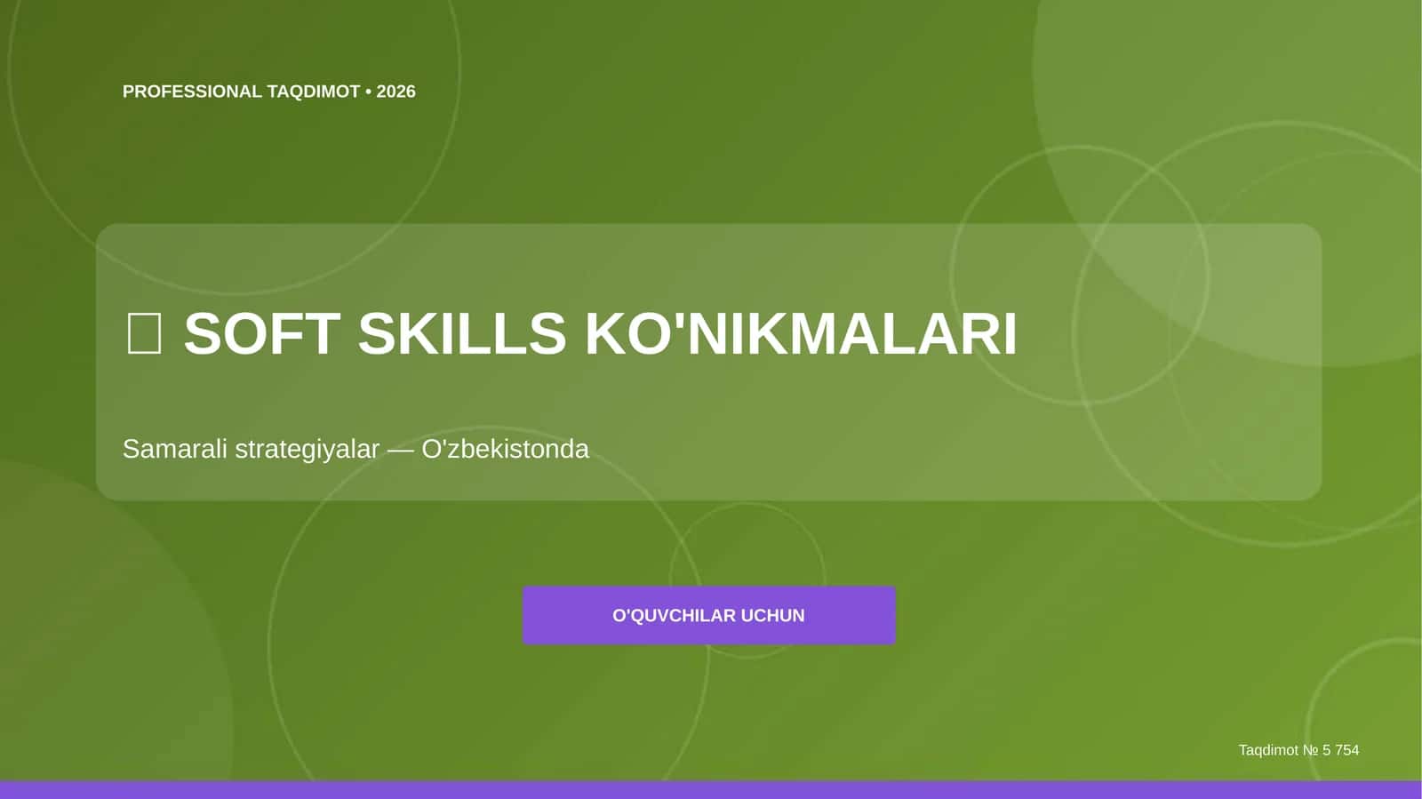 SOFT SKILLS KO'NIKMALARI 1