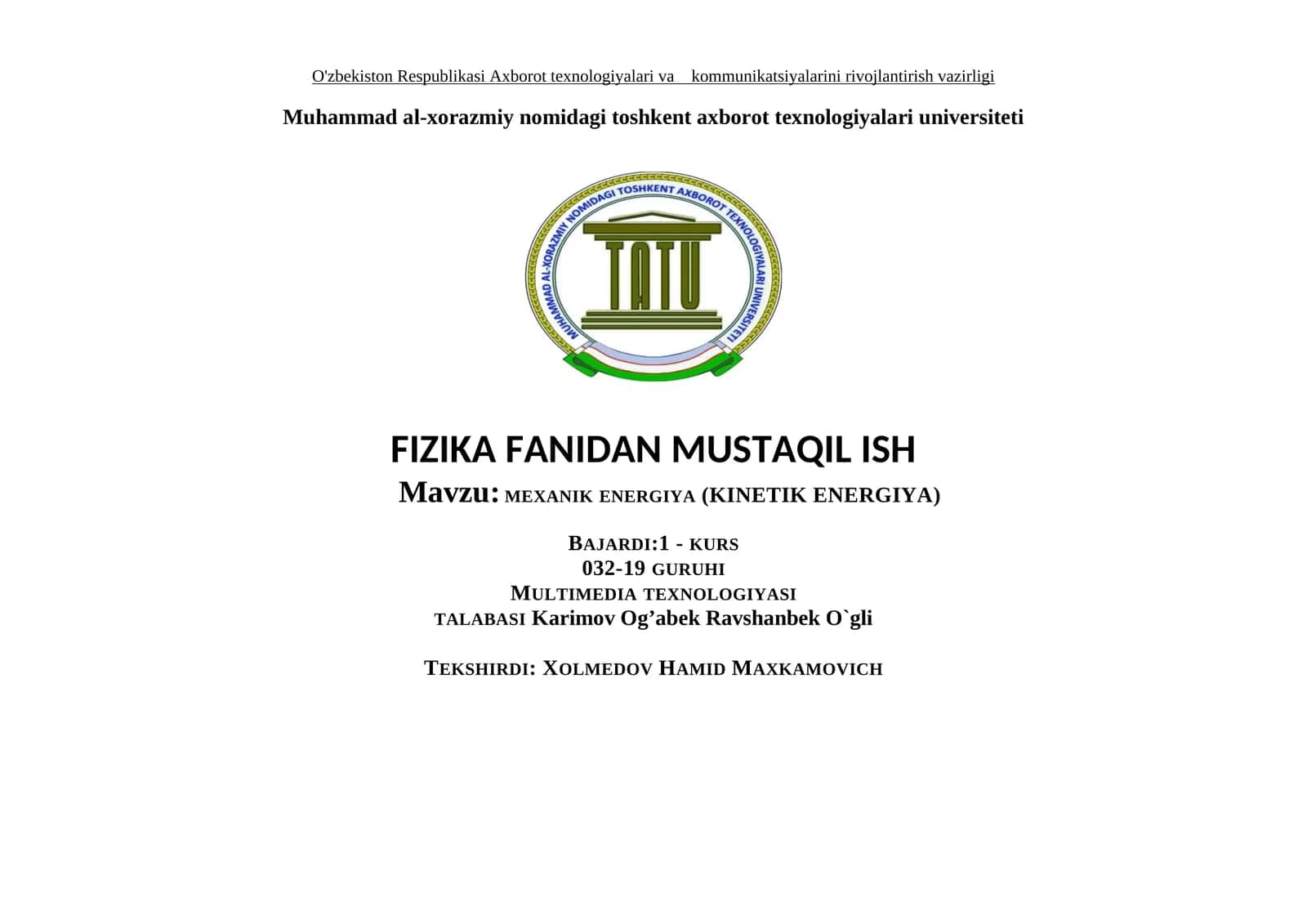 Fiziologik kasalliklarning umumiy tavsifi 1