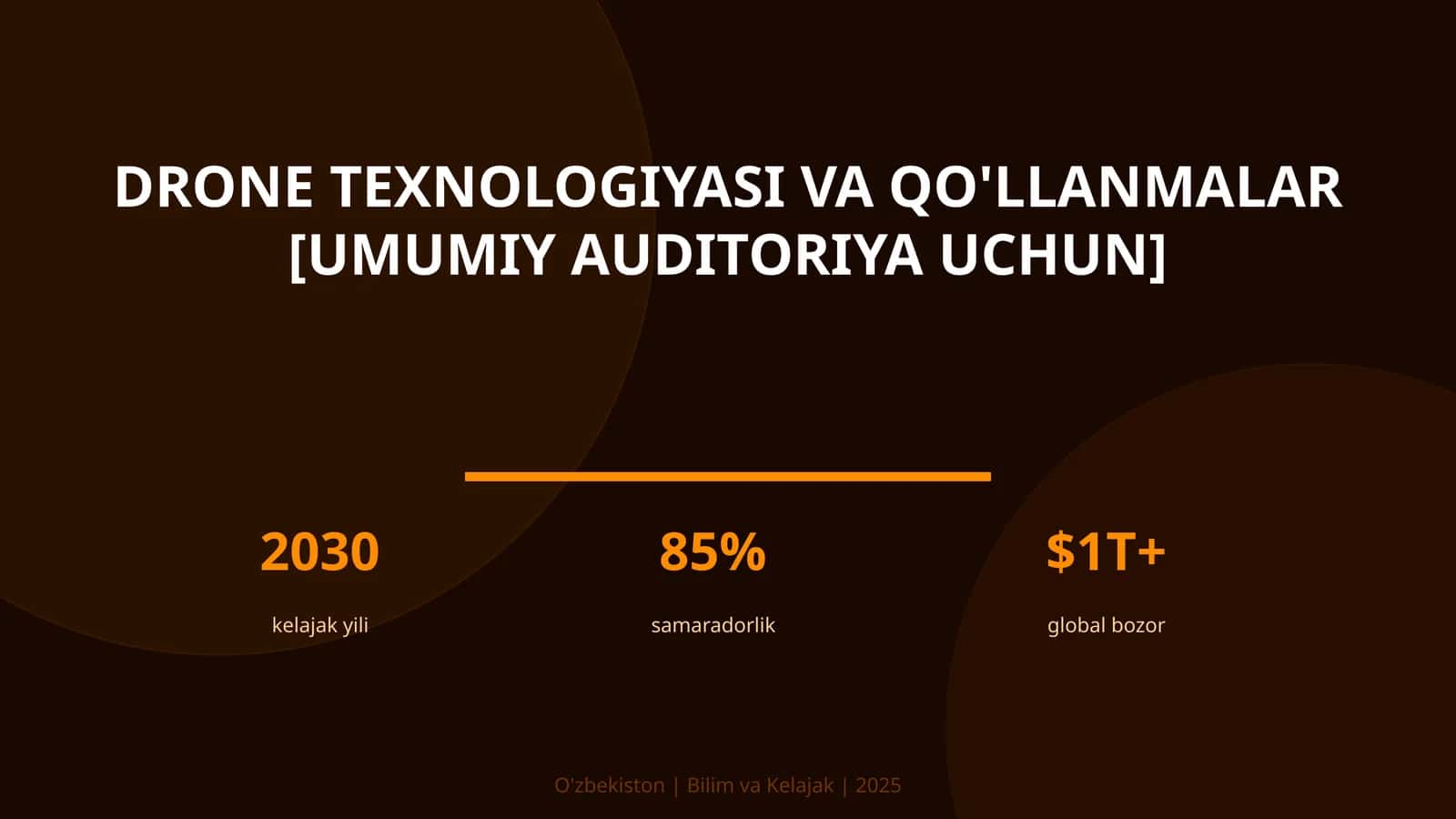 Drone texnologiyasi va qo'llanmalar [umumiy auditoriya uchun] 1