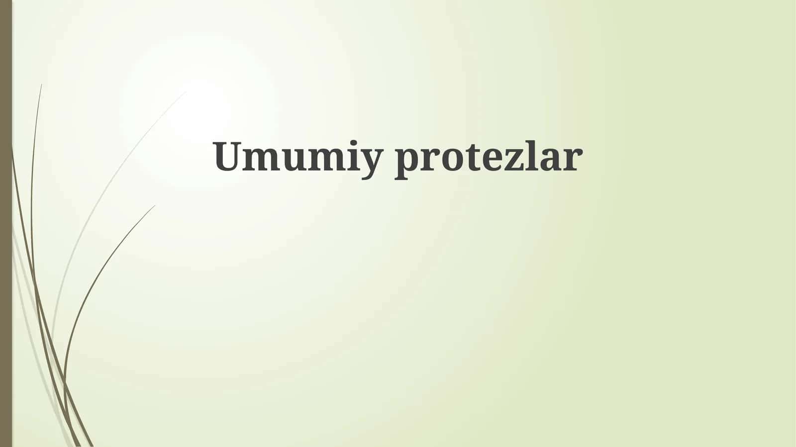 Umumiyprotezlar 1