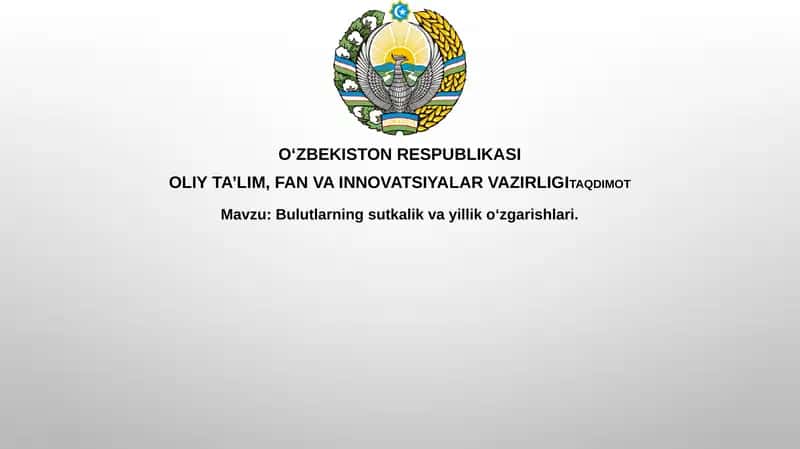 Bulutlarning sutkalik va yillik o'zgarishlari 1