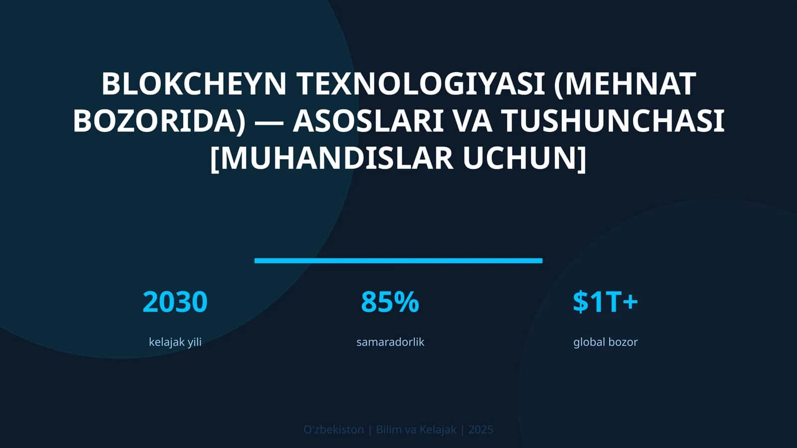 Blokcheyn texnologiyasi (mehnat bozorida) — asoslari va tushunchasi [muhandislar uchun] 1