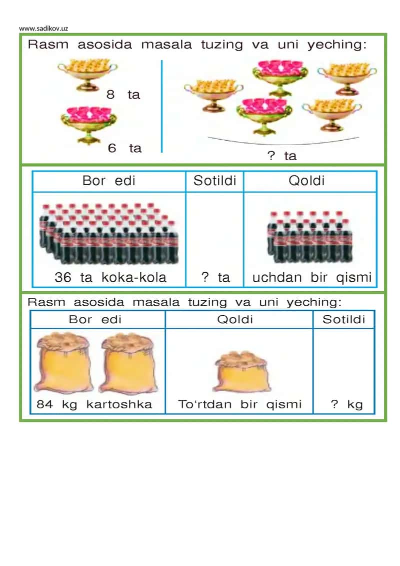 3-sinf Tarqatma materialla 1