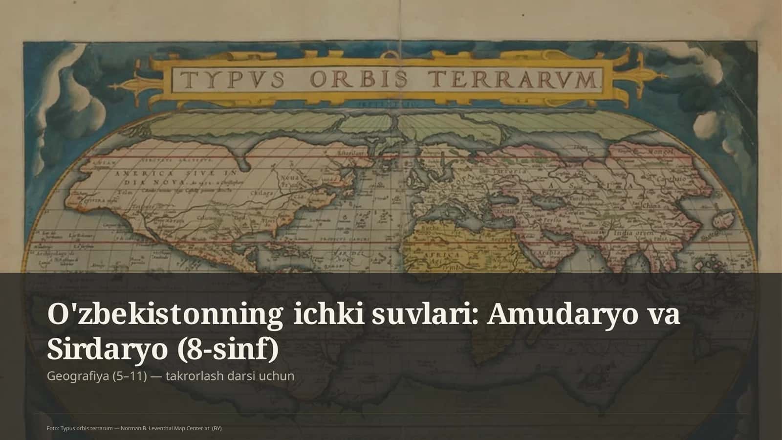 O'zbekistonning ichki suvlari: Amudaryo va Sirdaryo (8-sinf) 1