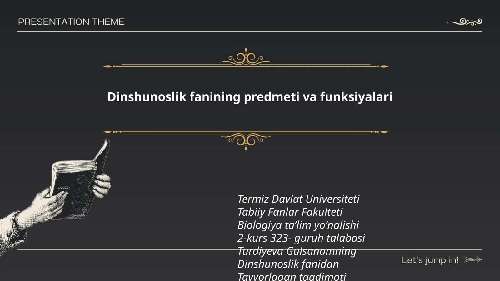 Dinshunoslik fanining predmeti va funksiyalari 1