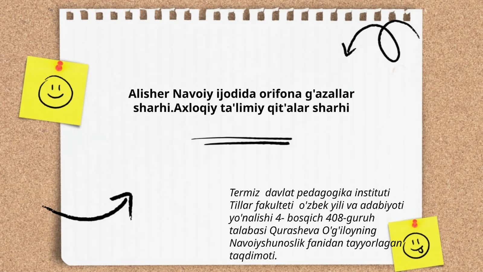 Navoiyshunoslik fanidan tayyorlagan taqdimot 1