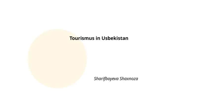 Tourismus in Usbekistan 1