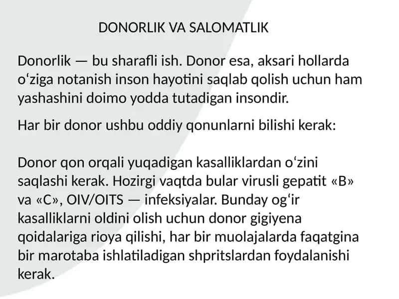 Donorlik 1