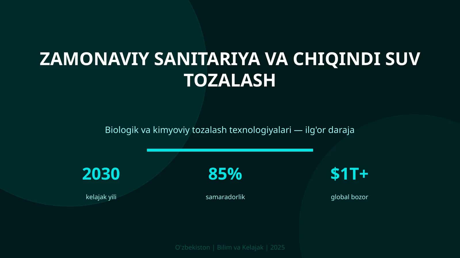 Zamonaviy sanitariya va chiqindi suv tozalash 1