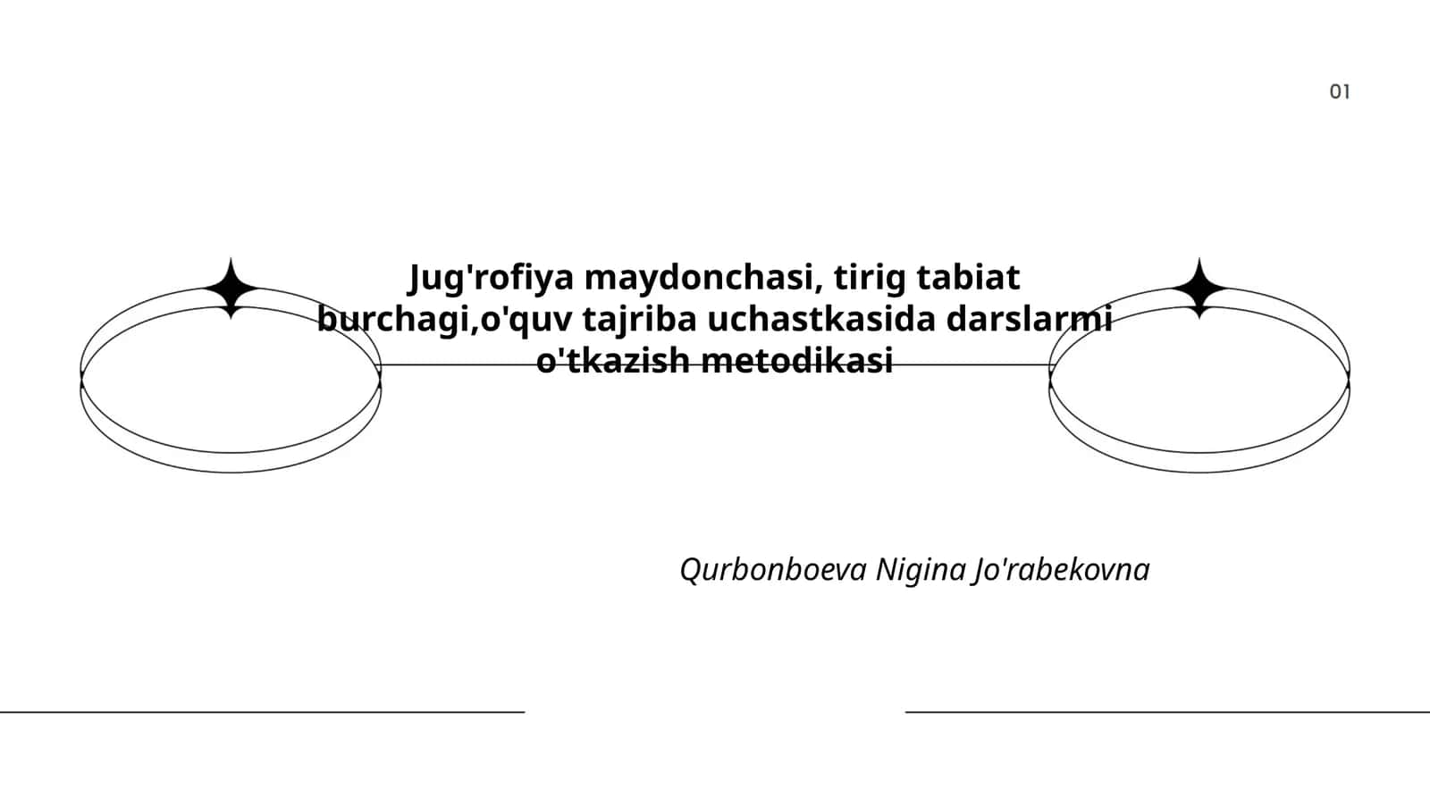 Jug'rofiya maydonchasi, tirig tabiat burchagi,o'quv tajriba uchastkasida darslarmi o'tkazish metodikasi 1