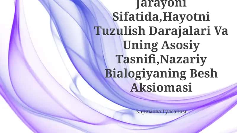 Organik Olam Evolyutsion Obyektiv Jarayoni Sifatida 1