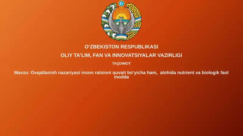 Oviqalanish Nazariyasi 1