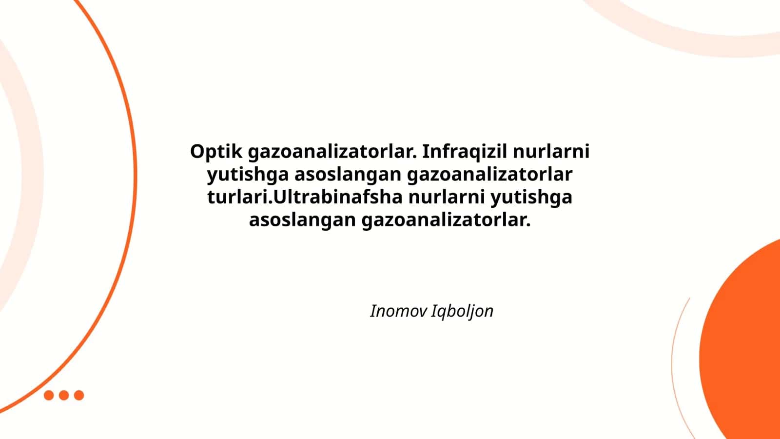 Optik gazoanalizatorlar 1