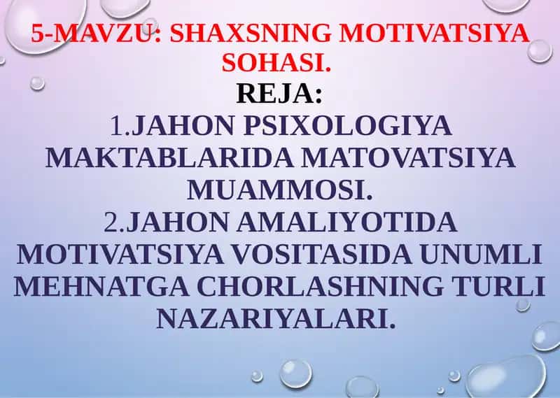 Motivatsiya turlari 1