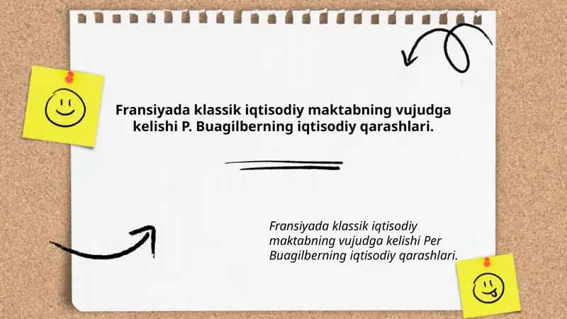 Fransiyada klassik iqtisodiy maktabning vujudga kelishi P. Buagilberning iqtisodiy qarashlari 1