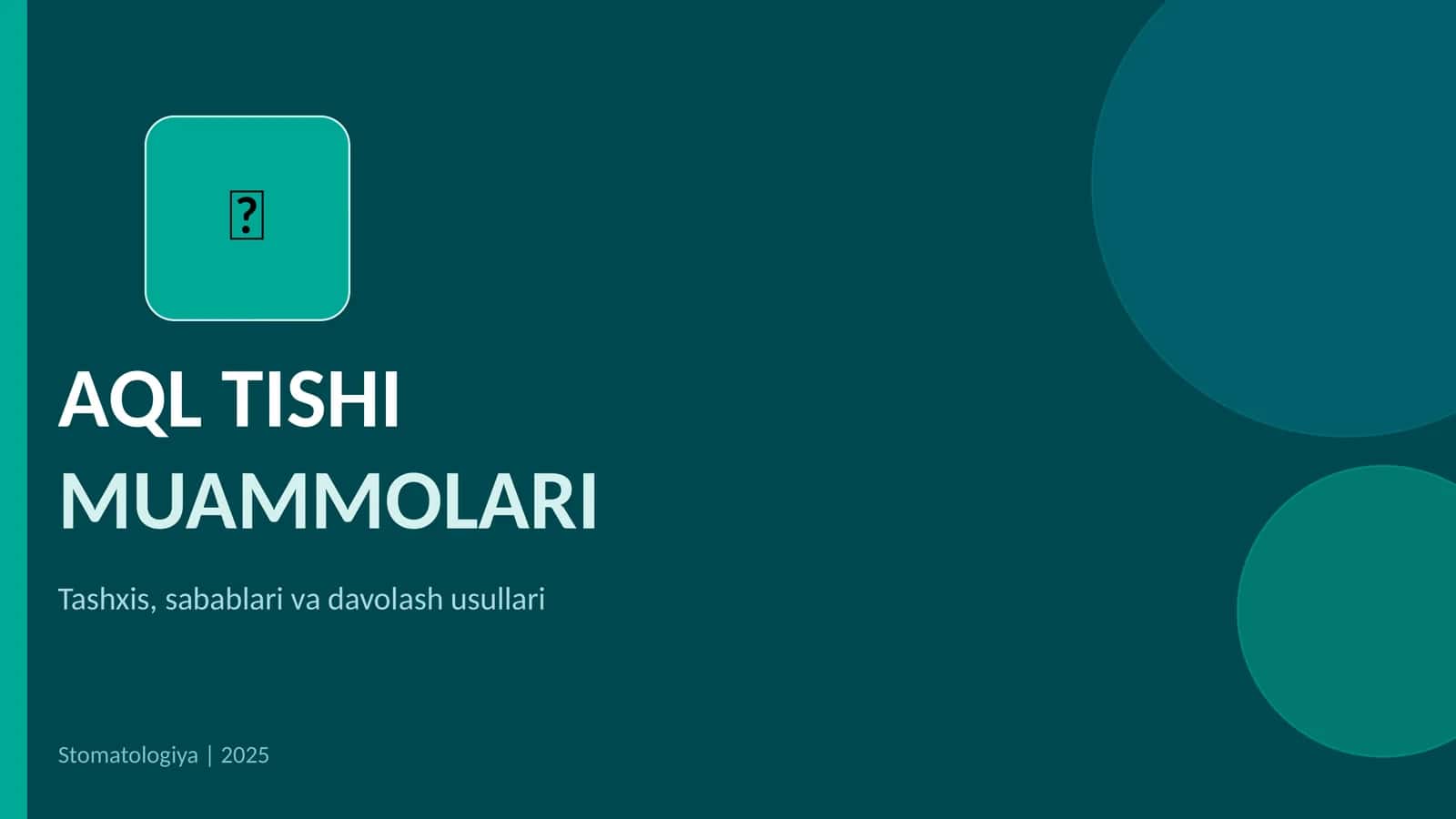 AQL TISHI MUAMMOLARI 1