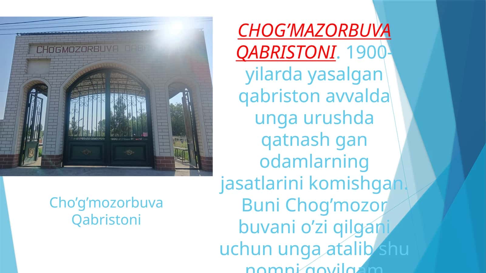 Cho’g’mozorbuva Qabristoni 1