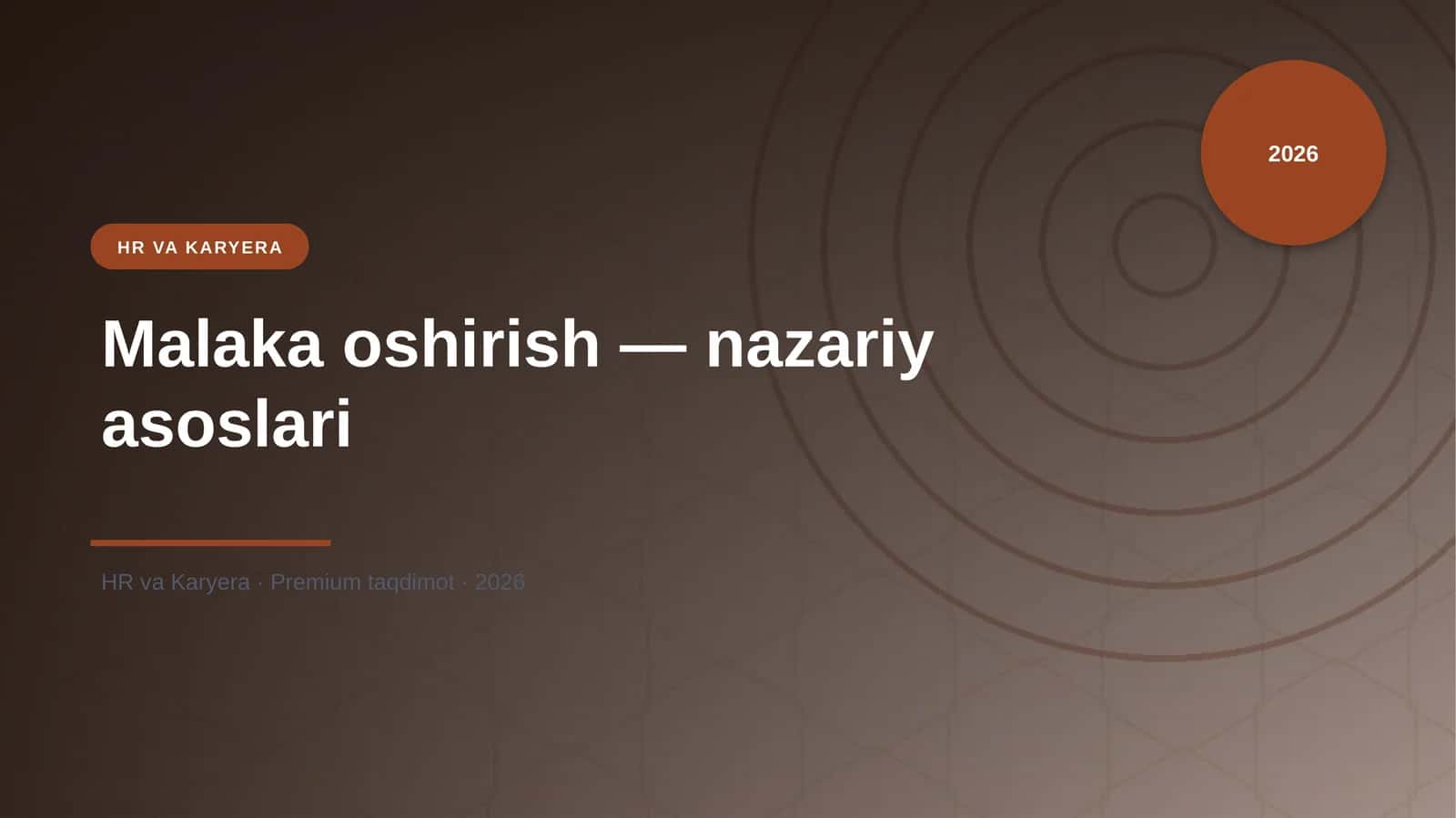 Malaka oshirish — nazariy asoslari 1