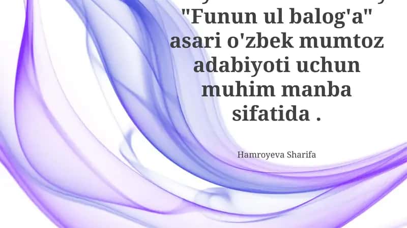 Funun ul balog'a 1