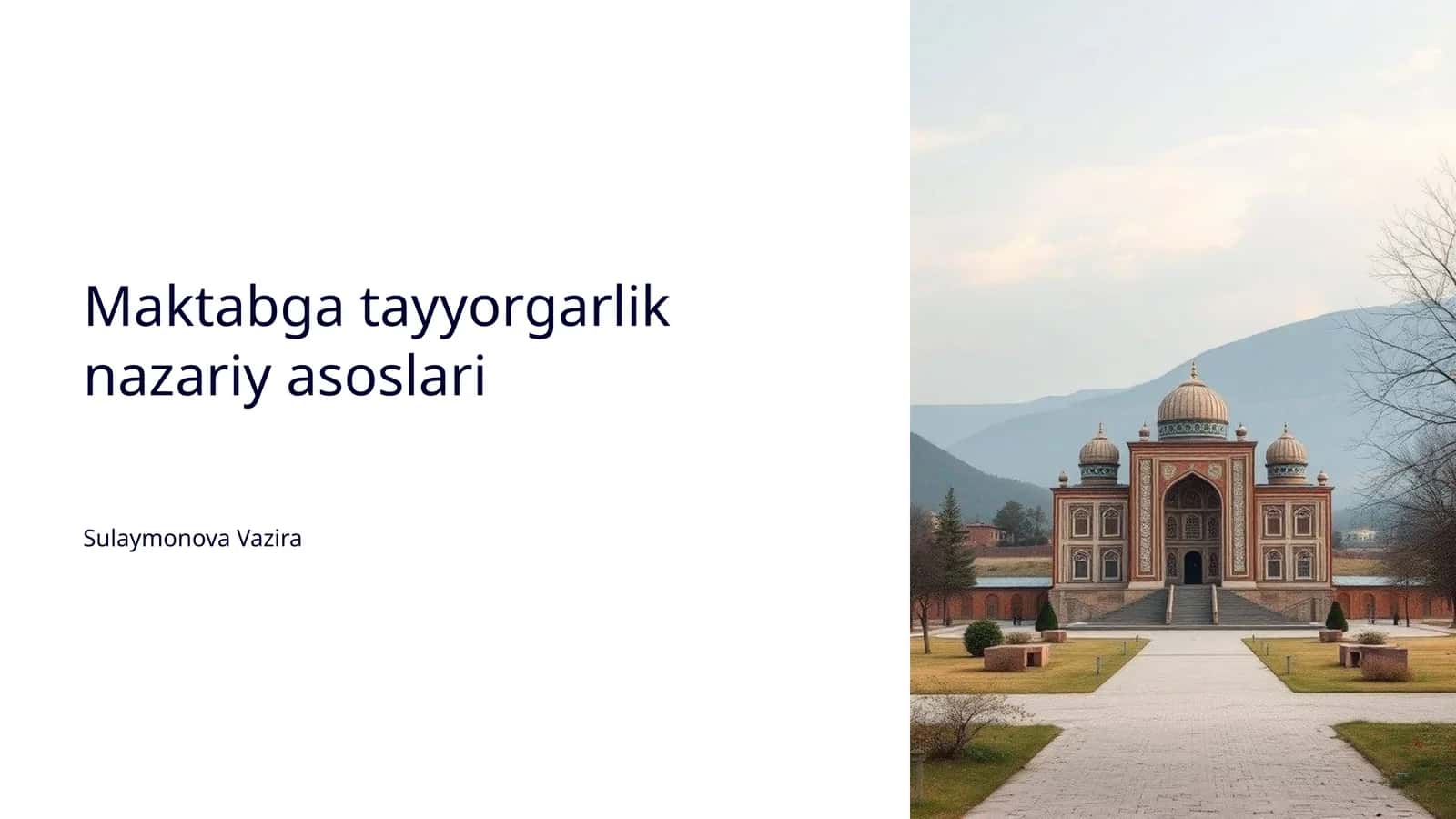 Maktabga tayyorgarlik nazariy asoslari 1
