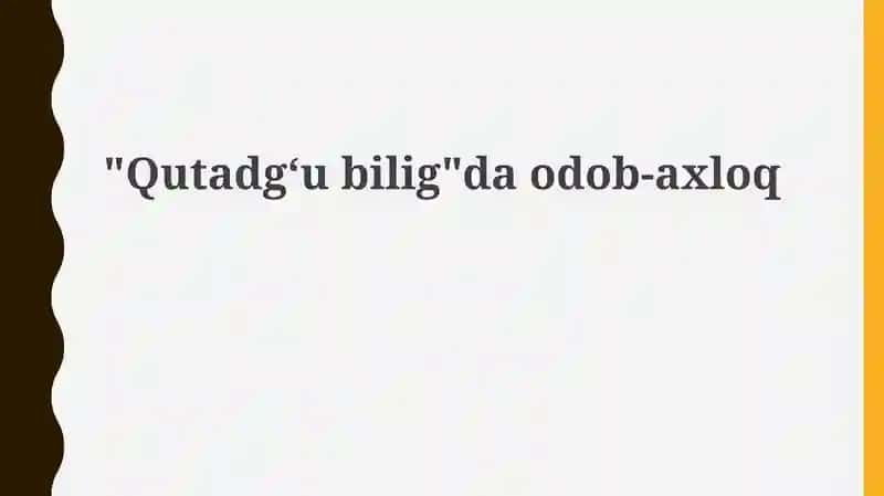 Qutadg'u Bilig