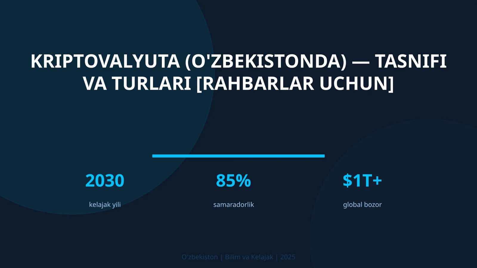 Kriptovalyuta (O'zbekistonda) — tasnifi va turlari [rahbarlar uchun] 1