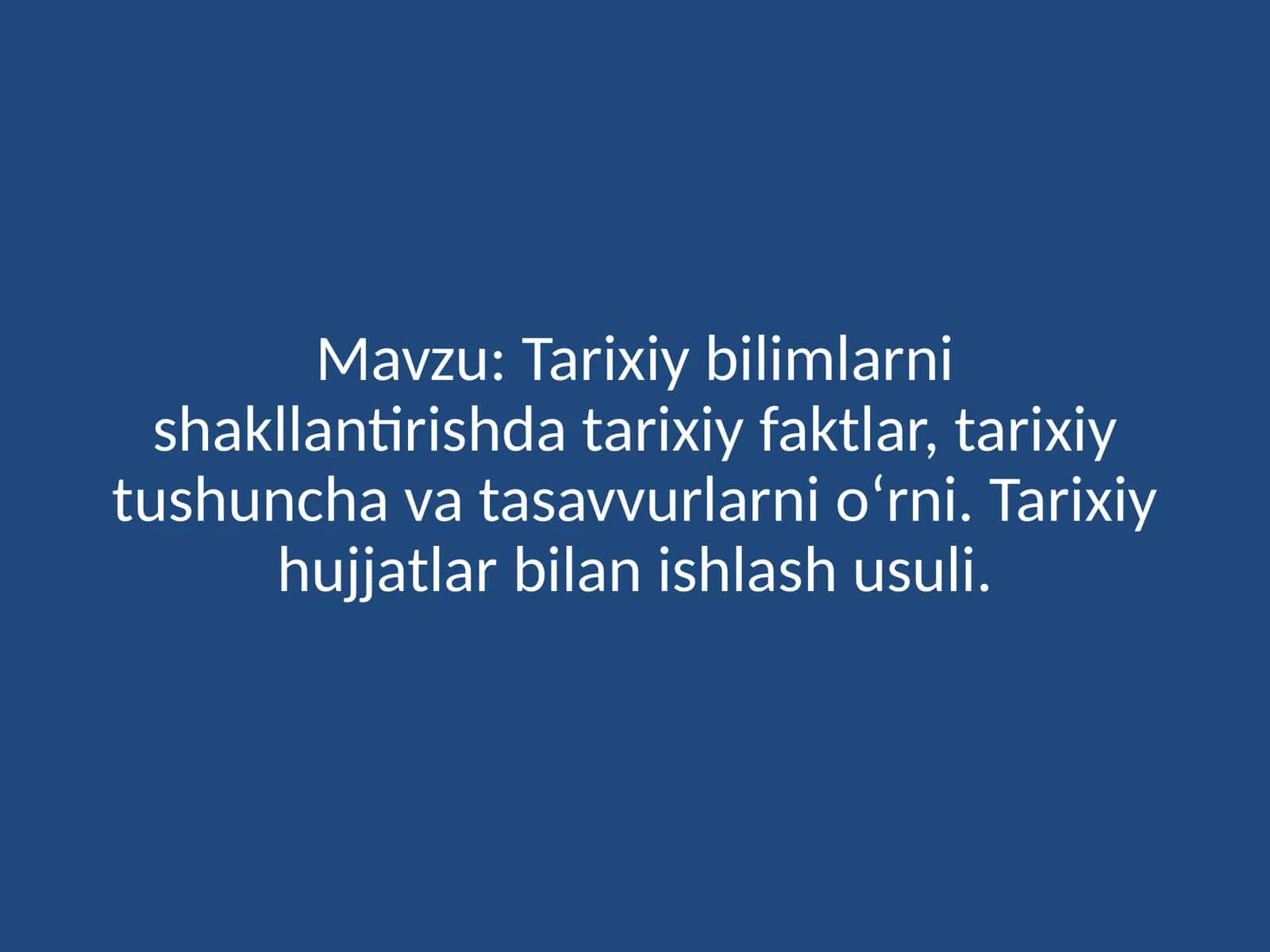 Tarixiy bilimlar 1