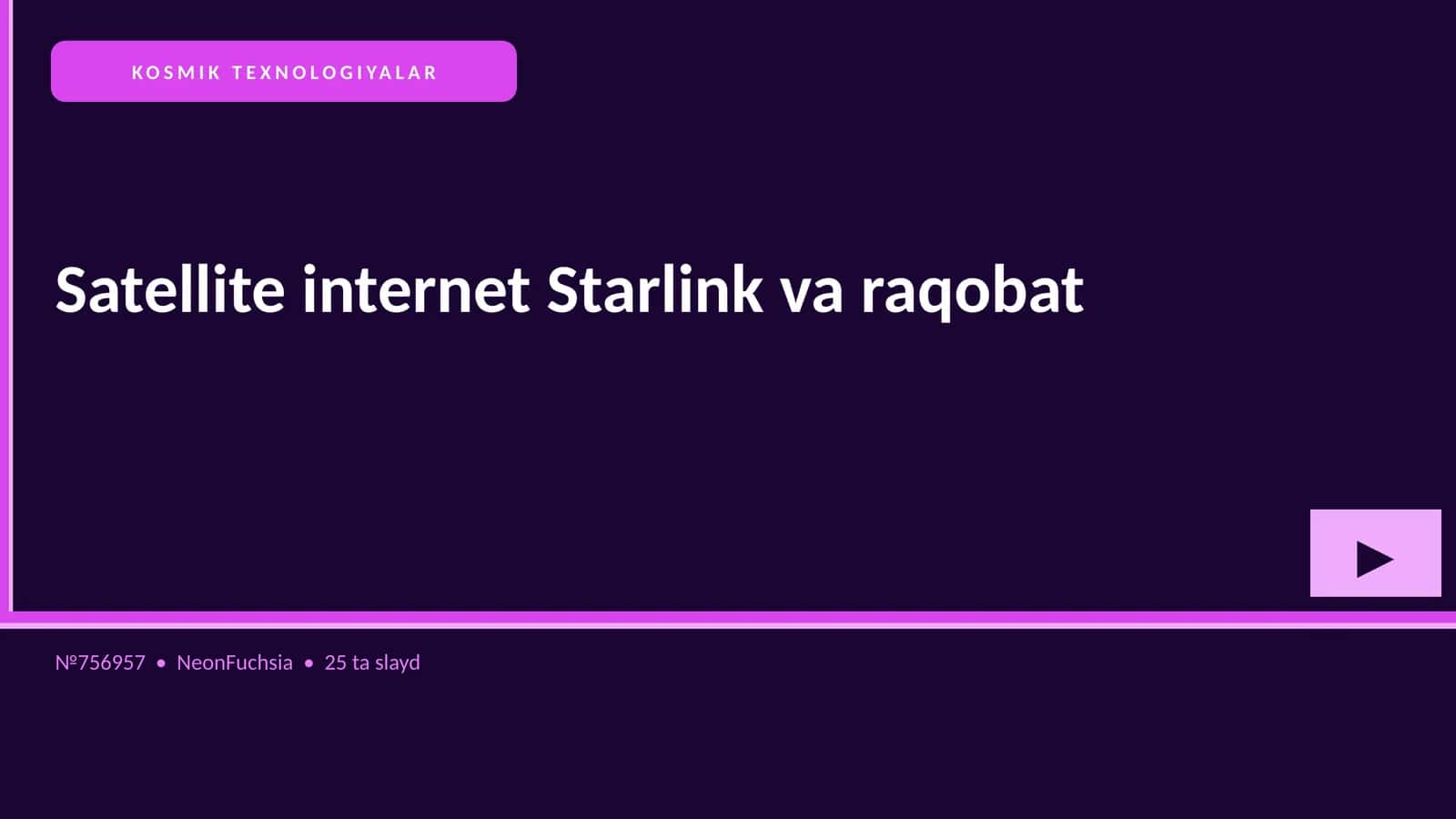 Satellite internet Starlink va raqobat 1