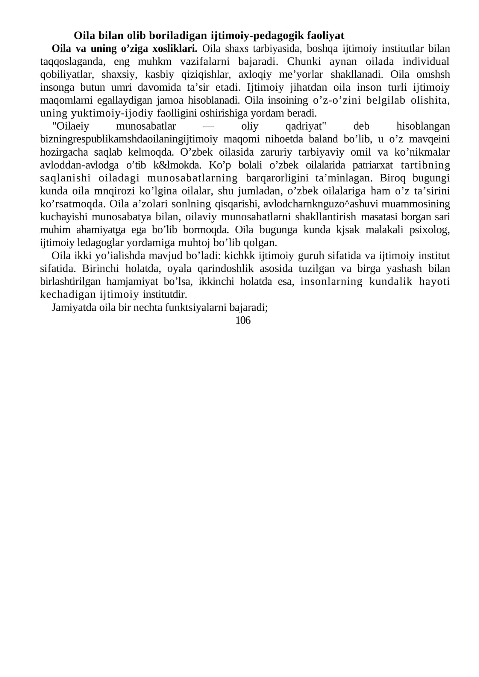 Oilabaxshining faoliyati 1