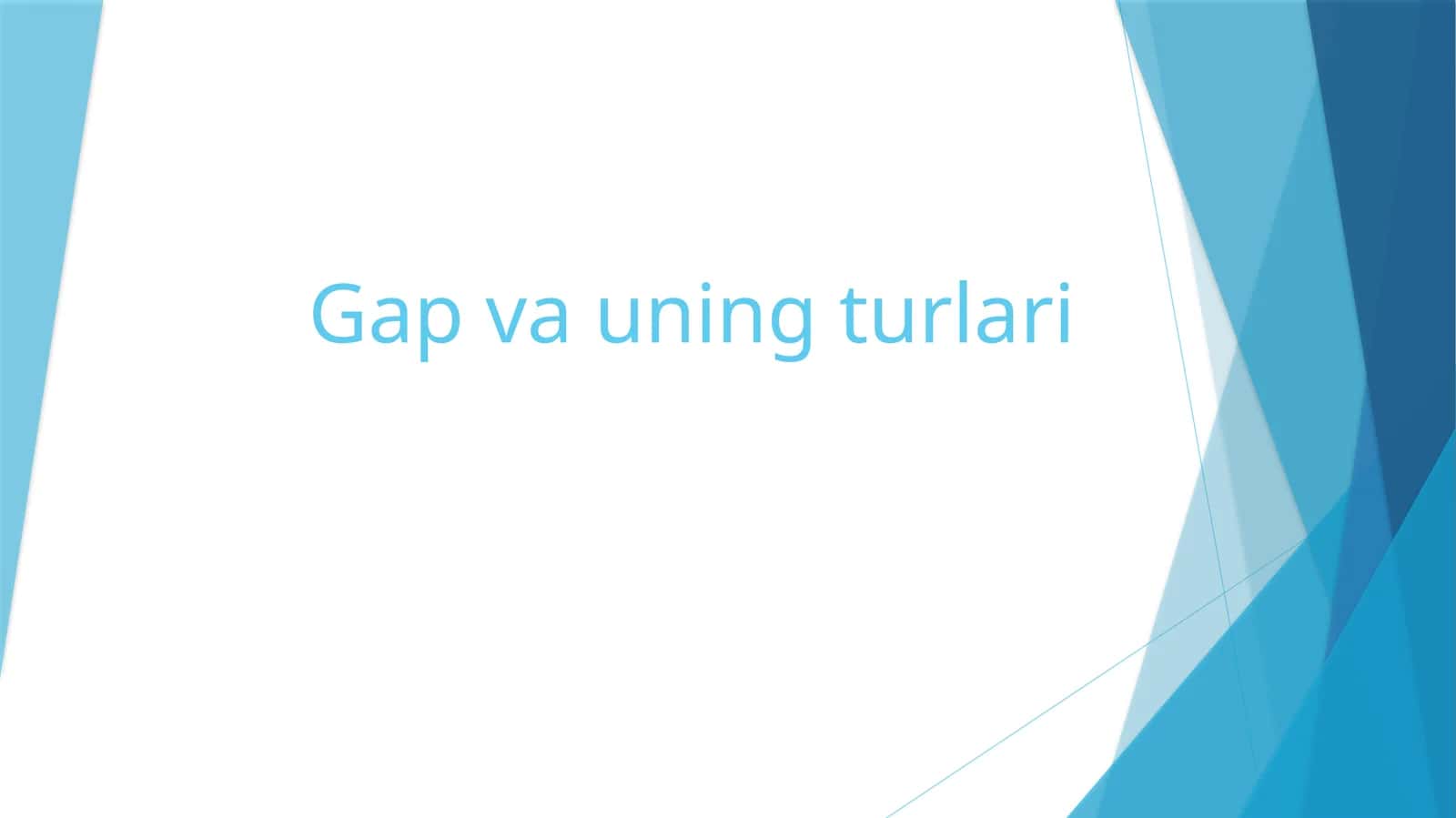 Gap va uning turlari 1