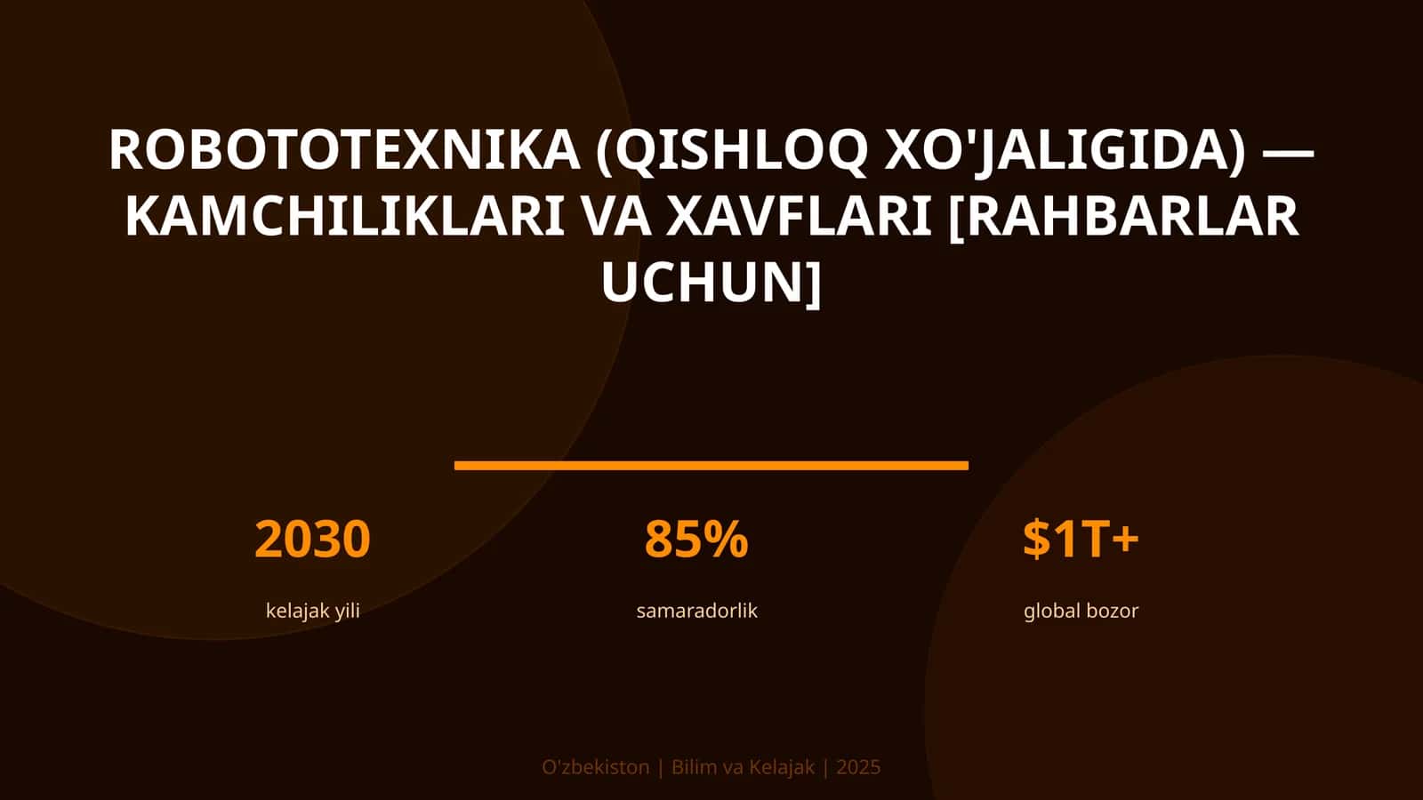 Robototexnika (qishloq xo'jaligida) — kamchiliklari va xavflari [rahbarlar uchun] 1