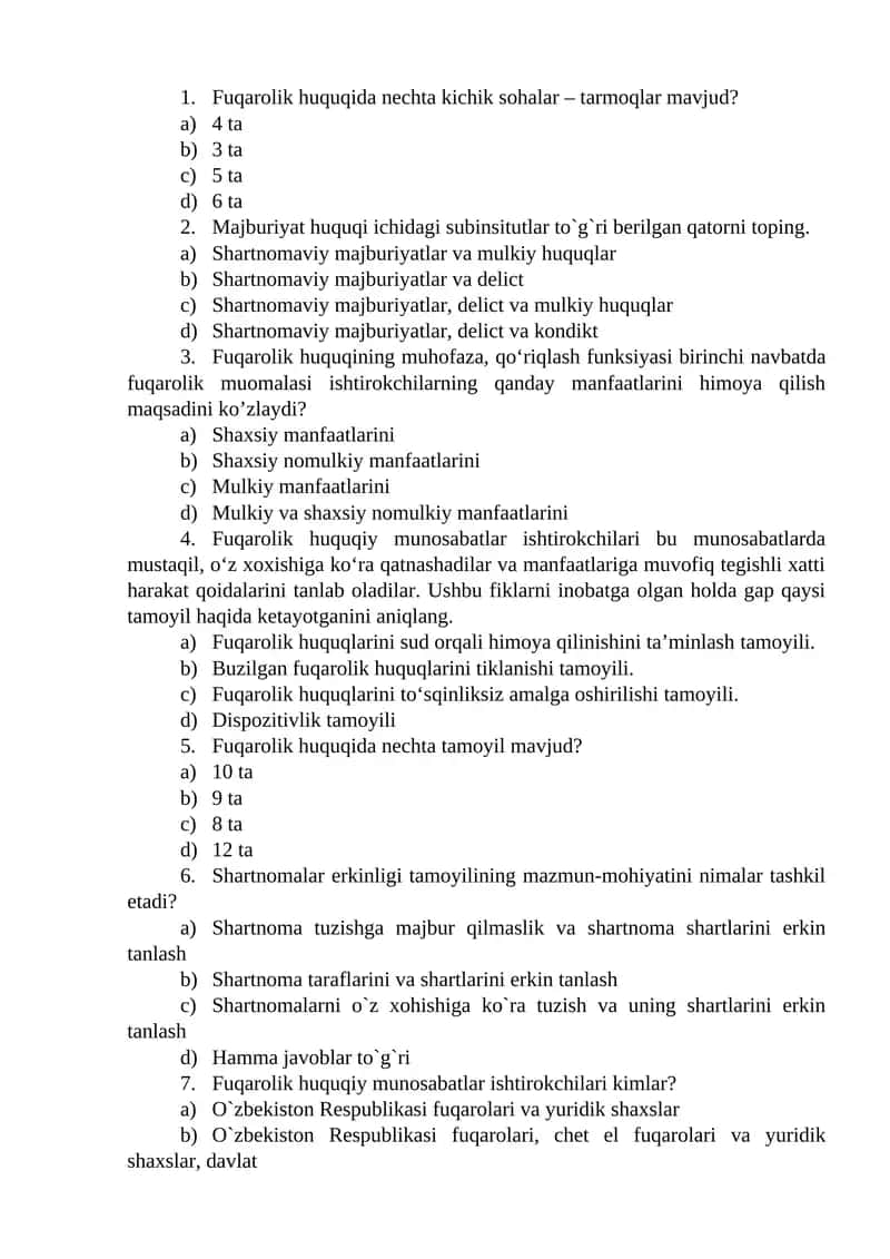Fuqarolik huquqi 1