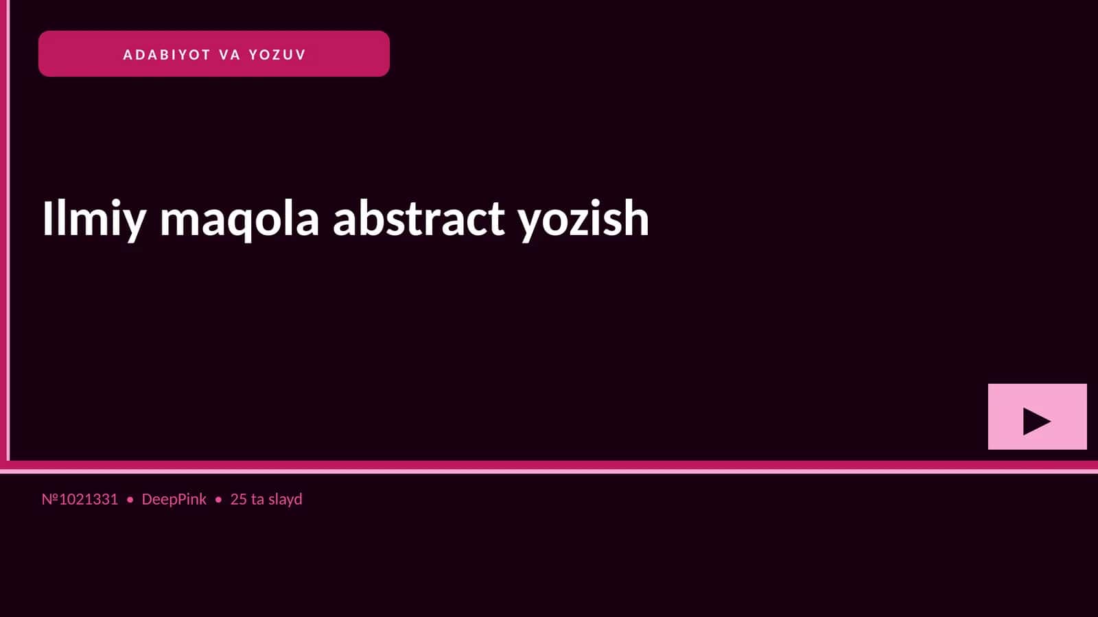 Ilmiy maqola abstract yozish 1