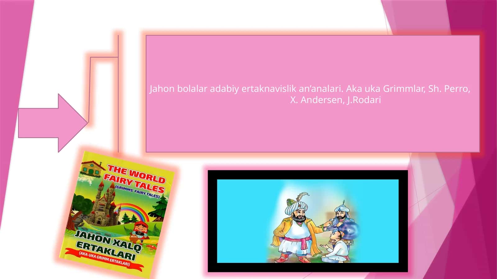 Jahon bolalar adabiy ertaknavislik an’analari. Aka uka Grimmlar, Sh. Perro, X. Andersen, J.Rodari 1