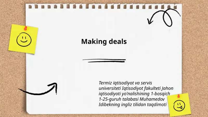 Making deals 1