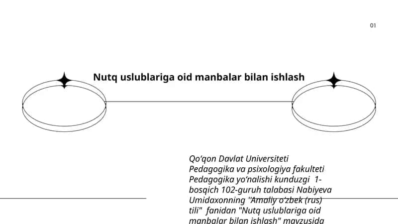 Nutq uslublariga oid manbalar bilan ishlash 1
