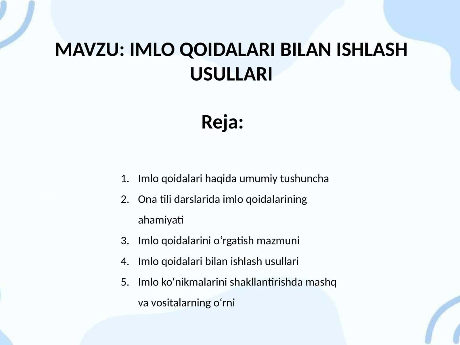 IMLO QOIDALARI BILAN ISHLASH USULLARI 1