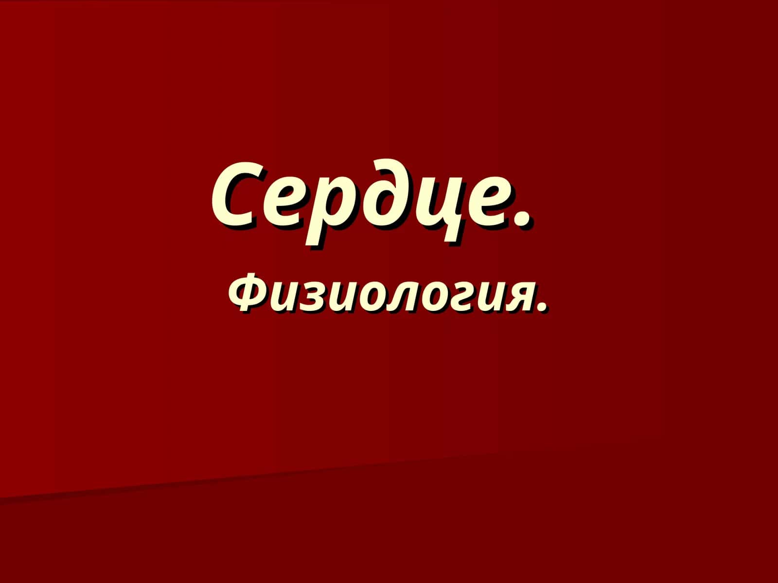 Сердечный цикл 1