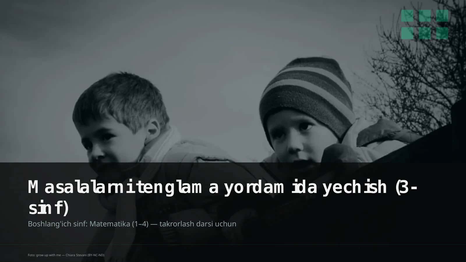 Masalalarni tenglama yordamida yechish (3-sinf) 1