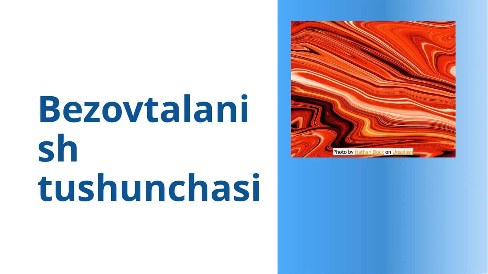 Bezovtalanish tushunchasi 1
