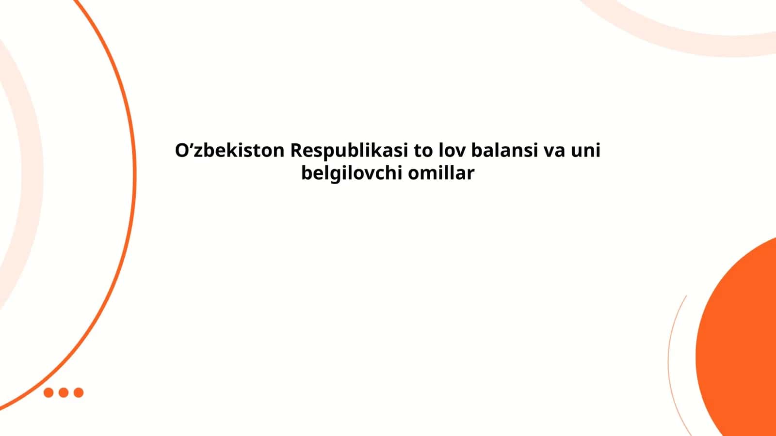 O’zbekiston Respublikasi to lov balansi va uni belgilovchi omillar 1