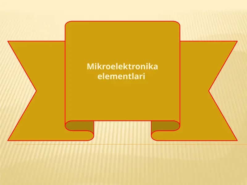 Mikroelektronika elementlari 1