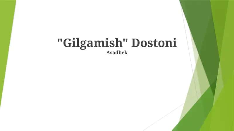 Gilgamish Dostoni 1