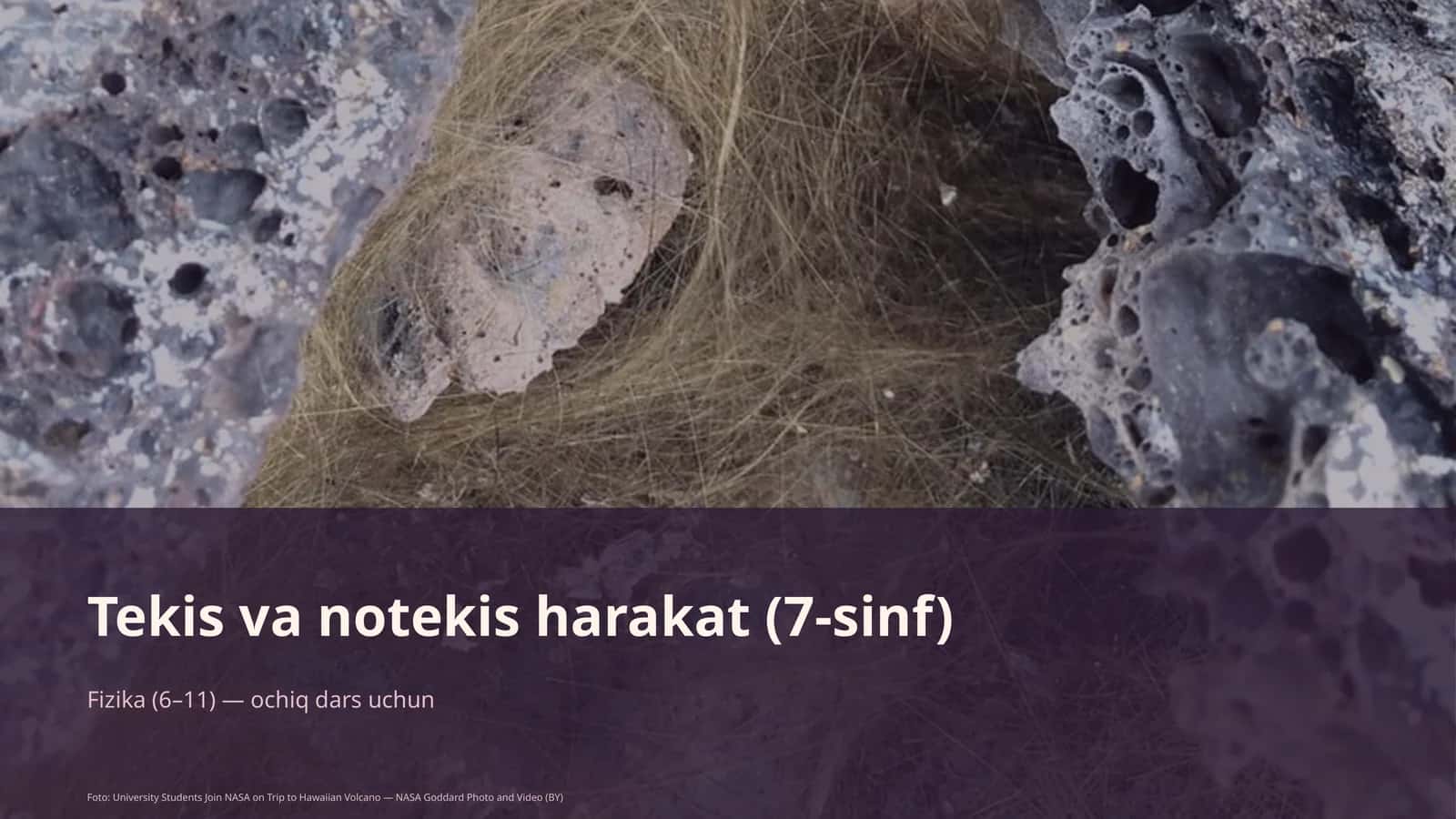 Tekis va notekis harakat (7-sinf) 1