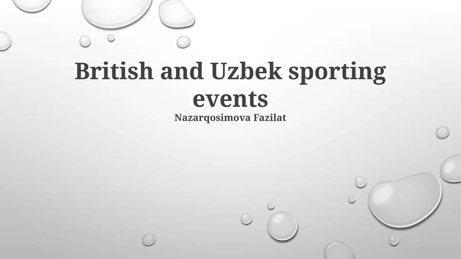British and Uzbek sporting events 1