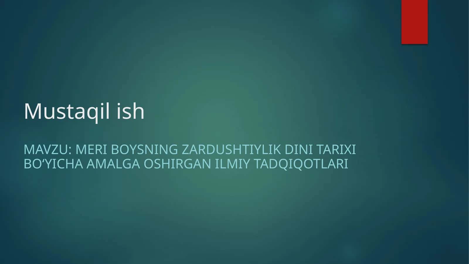 Meri Boysning zardushtiylik dini tarixi bo'yicha amalga oshirgan ilmiy tadqiqotlari 1