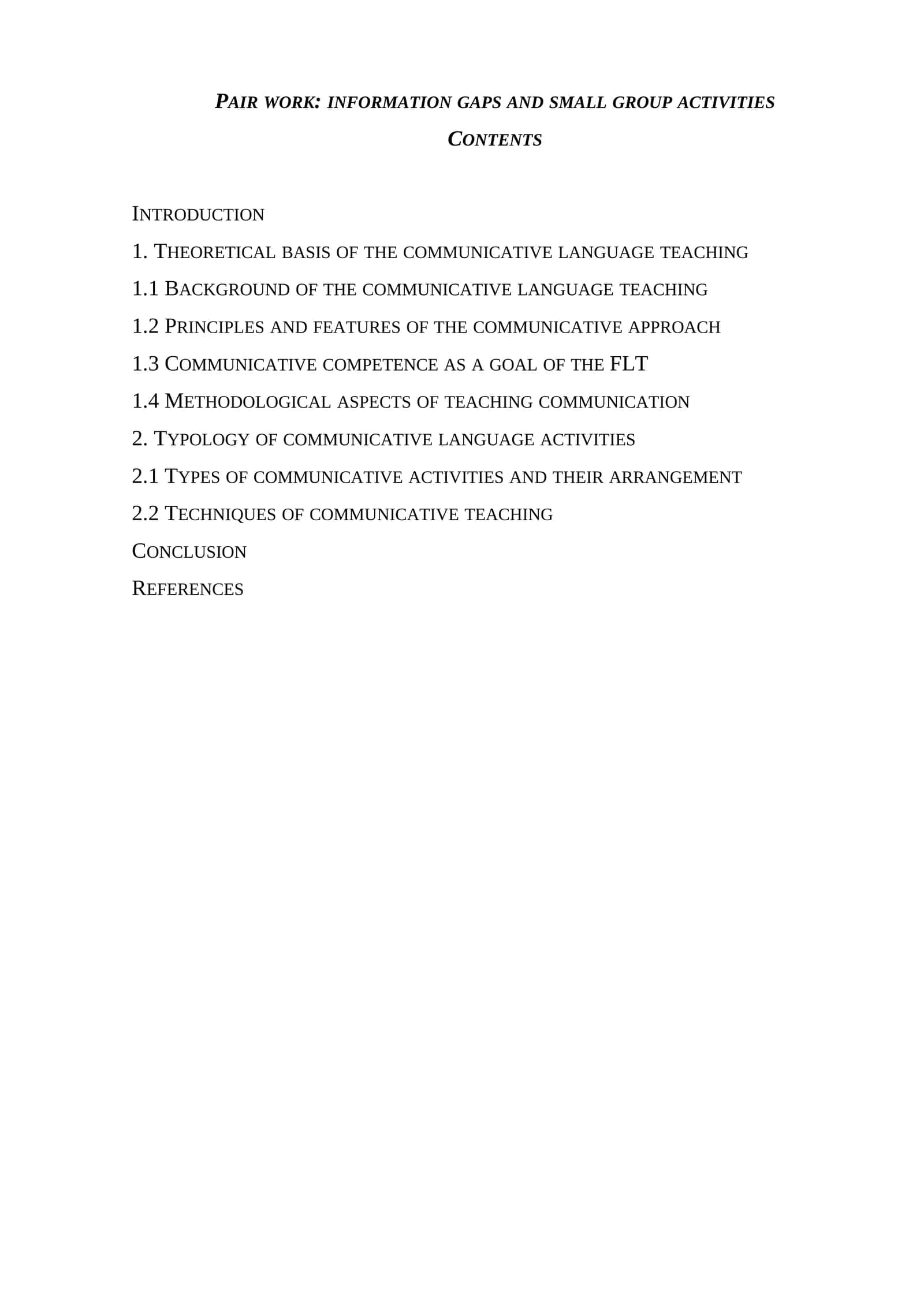 Pair work: information gaps and small group activities 1