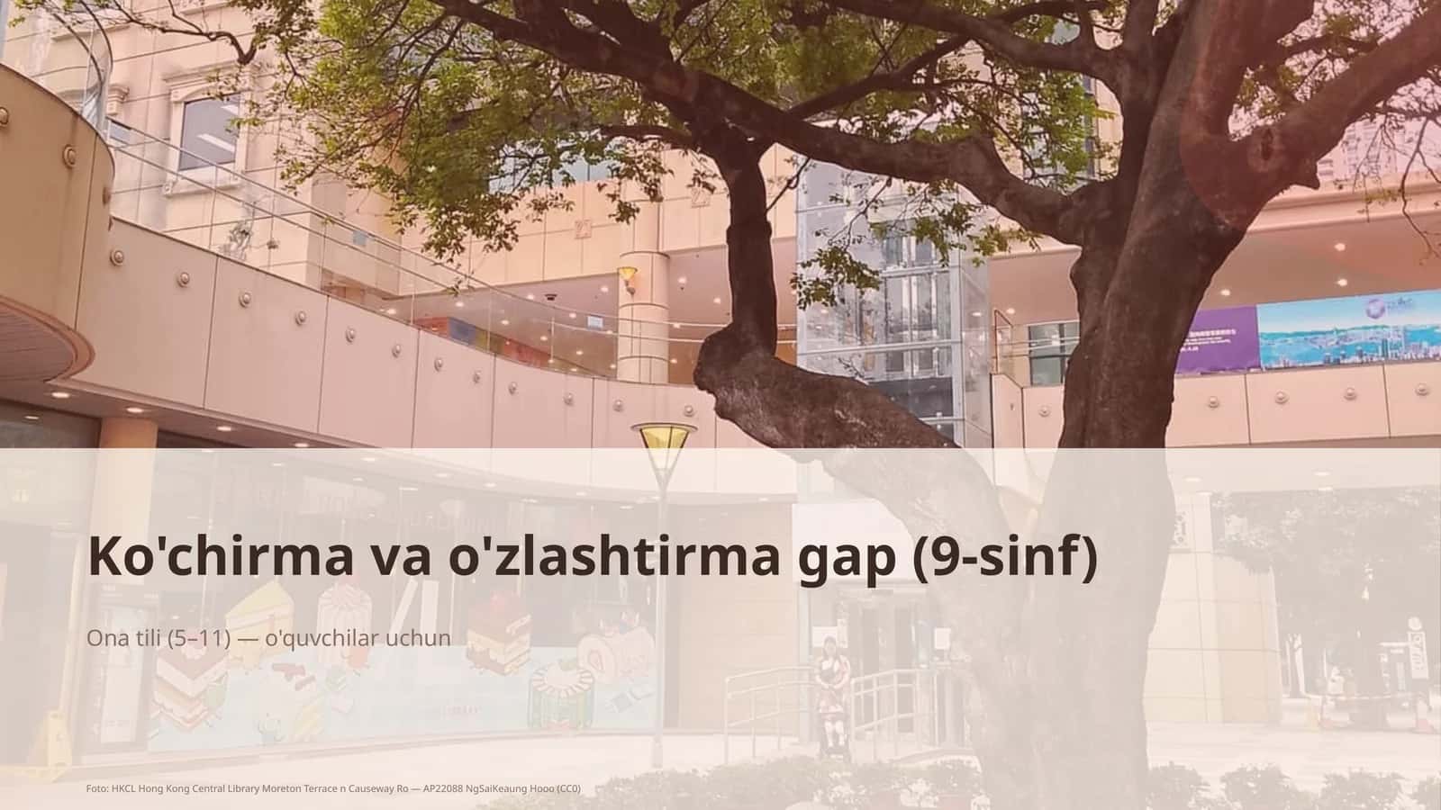 Ko'chirma va o'zlashtirma gap (9-sinf) 1