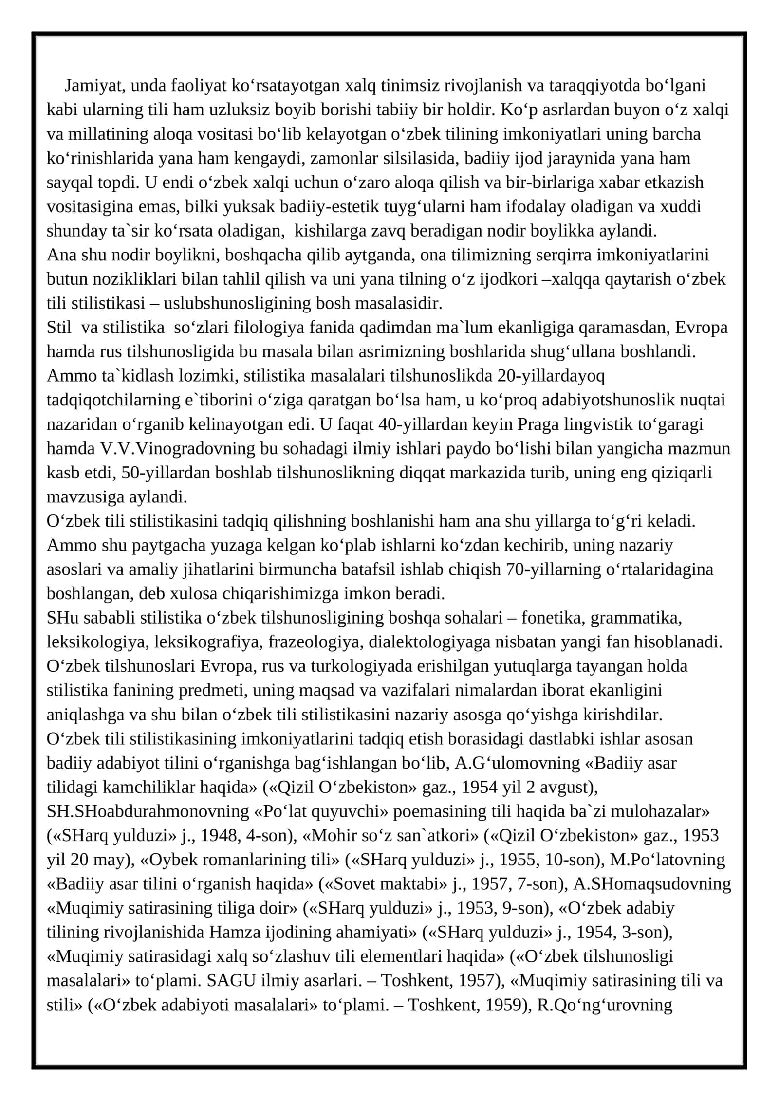 O‘zbek tilining imkoniyatlari 1