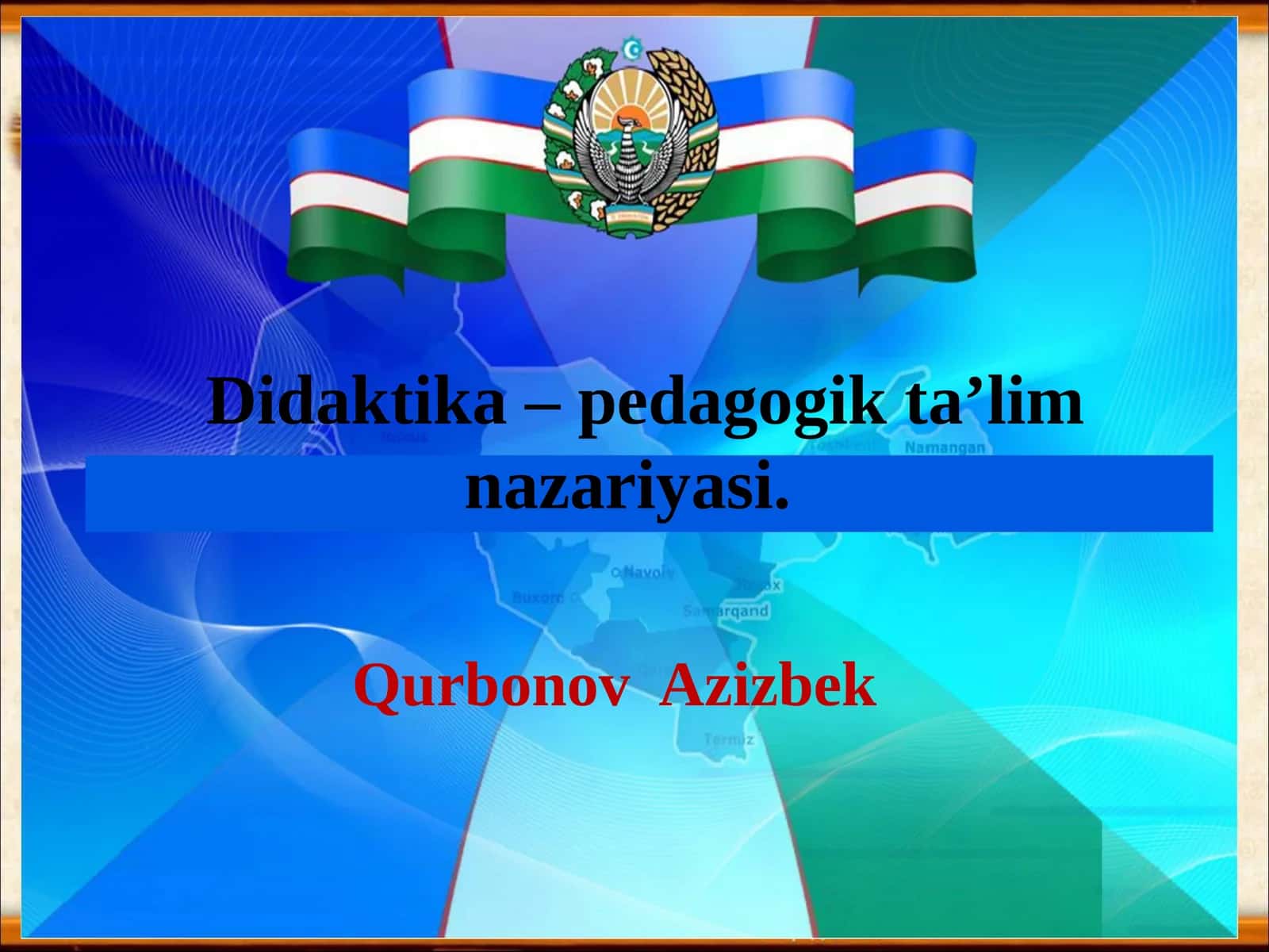 Didaktika – pedagogik ta’lim nazariyasi 1